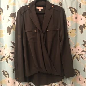 Michael Kors Hunter Green Blouse